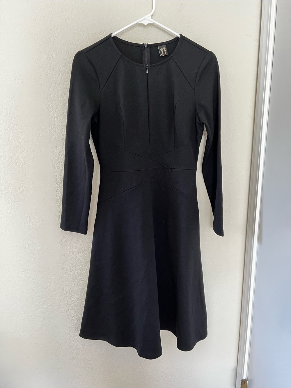 VFSHOW Black Women's Long-Sleeve Fit & Flare Dress Size S